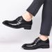 Breathable Pointed In Spring And Summer, Suit, Wedding Business Dress, Leather British Casual Shoes, Men's Shoes_vogvips.com