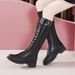 Women's 2021 New Autumn Winter Slimming High Tube Thick Sole Long White Over-the-Knee Petite Riding Boots Shoes_vogvips.com