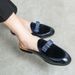 Summer Slippers Slip-On Backless Trendy Shoes Men's 38-47 Large Casual Size Half Loafers_vogvips.com
