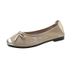 Color Matching Round Head Retro Bow Single Shoes National Style Light Mouth Soft Sole Ballet Shoes Flat Single Shoes Women_vogvips.com