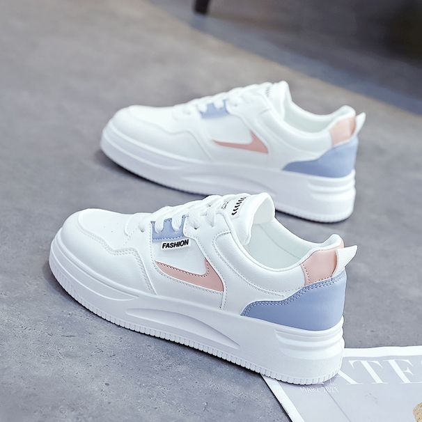 2025 New Spring And Autumn's Sneakers Thick Sole Versatile Korean Style Ins Trend Non-Slip Student White Shoes For_vogvips.com