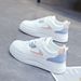 2025 New Spring And Autumn's Sneakers Thick Sole Versatile Korean Style Ins Trend Non-Slip Student White Shoes For_vogvips.com