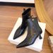 Women's Short Boots With High Heels And Pointed Toes, Spring And Autumn Single Boots, 2025 Thin High-heeled Boots, Mid-calf Fashio_vogvips.com