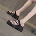 Small Thick-bottomed Cool Slippers, Female New Two Wear Height-increasing Fairy Wind Beach, Wearing Female Cool Slippers_vogvips.com