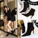 8788-7 European And American Style Simple Thin Suede Pointed Toe Sexy Nightclub Slimming High Heel Short Tube Women's_vogvips.com