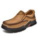 Men's Large-Sized Genuine Leather Anti-Slip Top Layer Cowhide One-Foot Men's Leather Shoes, Dad's Shoes, Wear-Resistant_vogvips.com