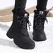 Winter Snow Boots, Plush Warm Cotton Shoes, Wear-resistant And Windproof Sports, Outdoor High Top Lace Up Women's Boots, Large Size_vogvips.com