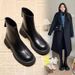 Short Women's 2025 Autumn And Winter New British Style Slim Retro Thick-soled Martin Boots_vogvips.com