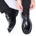 Men's Classic Derby Shoes - Formal & Business Casual Leather Oxfords With Rubber Sole, Comfortable & Durable For Office, Wedding, And Daily Wear_vogvips.com
