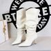 919-32 Women's Long With Pointed Toe, Thin Heel, Ruched Design, Loose Fit, Wide Shaft, Over-the-Knee High , Knight_vogvips.com
