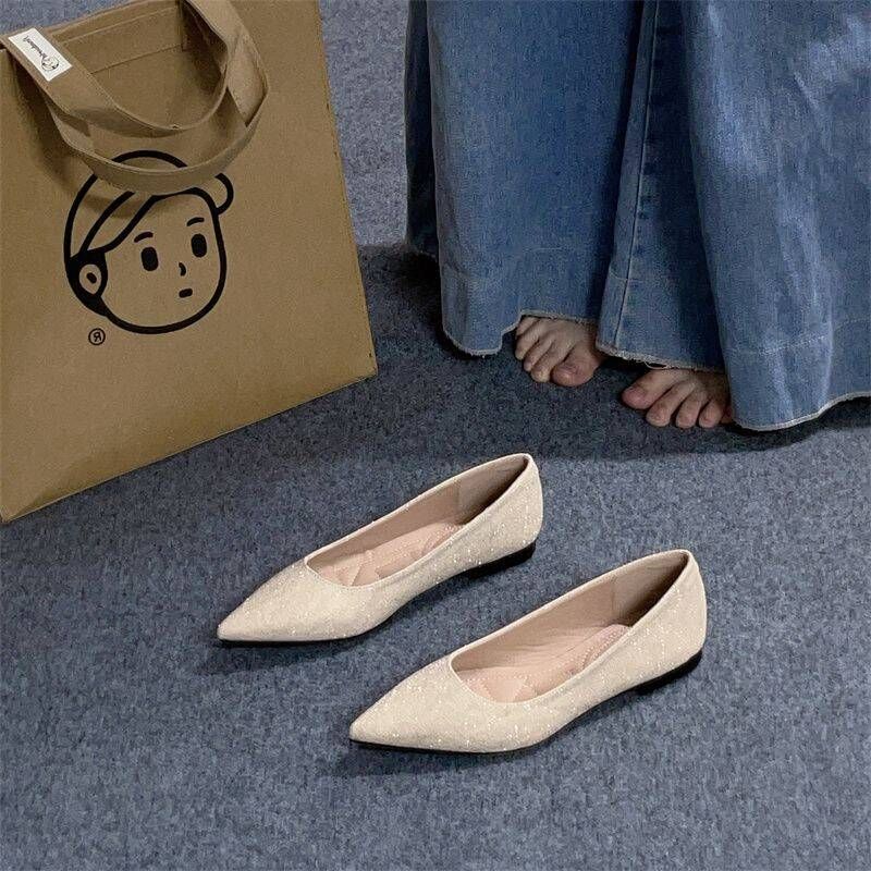 Pointed-toe Women's Flat Shoes, New Summer Style, Elegant And Gentle, Versatile Evening Shoes_vogvips.com