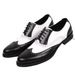 Euro Step New Brogue Carved Large Size Color Block Trendy Versatile Youth Men's Business Formal Leather Shoes_vogvips.com