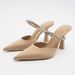 2025 Summer New Large Women's Shoes Casual Water Diamond Pointed Toe Wrapped Thin High Heel Slippers For Women_vogvips.com