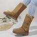 2024 Autumn Winter Long Tube For Women Fashion Sheepskin Thickened Fleece Lined Warm Shoes Thick Sole Snow Cotton Boots_vogvips.com