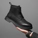 European Warm Series Martin Winter Cotton With Fleece Lining Warm British High-top Shoes Versatile Work Men's Trendy Boots_vogvips.com