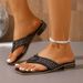 Elegant Square Toe Platform Flip Flops For Women Soft Sole Comfortable Rhinestone Decor Casual Summer Style Multi-color_vogvips.com