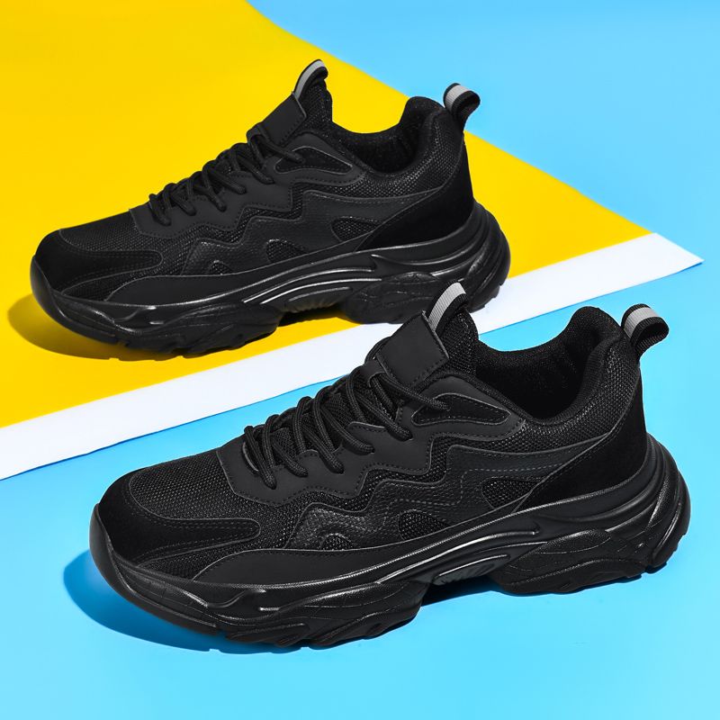 New Summer Breathable Soft-soled Running Shoes Men, Casual, Trendy And Versatile Thick-soled Height-increasing Dad Shoes_vogvips.com