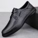 Men's Spring And Autumn Business Casual Light Lace-up Genuine Leather Soft Sole Dad Breathable Fashion Shoes_vogvips.com