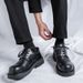 Niche Big Toe Leather Shoes Men's Casual Business Round Toe Derby Shoes 2023 Dark British Style Trend 188188-R_vogvips.com