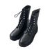 2025 Autumn/Winter New Thick-Soled Women's Martin Slimming Short British Style Motorcycle Boots, Lace-Up Mid-Calf Boots_vogvips.com