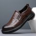 Suitable For All Seasons Men's Spring New Soft Sole Formal Business Breathable Genuine Leather Slip-On Casual Shoes Men_vogvips.com