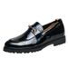 Pointed Business Casual Men, Shiny Hairstylists, Shoe Covers Four Seasons, Single Shoes, Thick Soles, Patterned Youth_vogvips.com