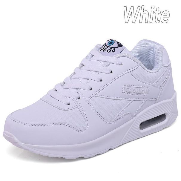 Women Casual Shoes Leather Platform Shoes Women Sneakers Ladies White Trainers Light Weight Shoes_vogvips.com