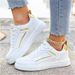 Classic All Black Leather For Women Lace-up Casual Sneakers Lightweight Breathable Skate Shoes Non-slip Work Footwear_vogvips.com