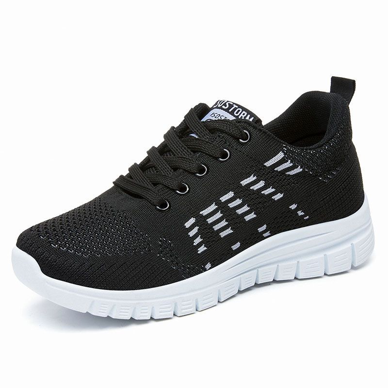 Women's Shoes Sneakers Soft-soled Mother Shoes Fly-woven Breathable Mesh Shoes Casual Shoes_vogvips.com