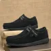 Mens Black Suede Wallabee Durable Style Casual Shoes_vogvips.com