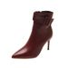Winter Fashion High Heel Ankle Boots For Women Pointed Toe Belt Buckle Stiletto Heel Side Zipper Plus Size European American Style_vogvips.com