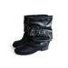 Women's Retro Slouchy Western Cowboy Boots Studded Round Toe Long Slimming Studded Leg Boots Autumn New Style Hot Girl_vogvips.com