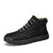 Men's Cotton Shoes Winter Thickened Warm Mid-Top Men's Shoes Lace-Up Non-Slip Soft Sole Outdoor Sports Casual Shoes_vogvips.com