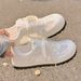 Breathable And Not Stuffy Feet Women's Shoes Mesh Shoes With Skirts Little White Shoes Ballet Training Shoes Flat Baseplate Shoes_vogvips.com