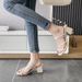 Foreign Trade Thin-strap Sandals Women, Fairy-style New Mid-heel Sandals, Women's Outdoor Chunky-heel One-strap Shoes_vogvips.com