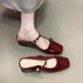 Women's Summer Mule Sandals With Internal Height Increase, Thick Bowknot, Soft Sole, Nude Pink, Closed-toe, For Outdoor_vogvips.com