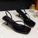 French High Heels Women's Stiletto Summer Fashion Pinch Sandals Women's New Back Strap Herringbone Cool Slippers_vogvips.com