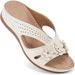 Fashion Plus Size Women's Slippers Platform Non-slip Wedge Beach Shoes Flower Hollow Soft Sole Comfortable Sandals_vogvips.com