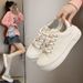 Little White Shoes Children Girls Students Leisure Sports Versatile Board Shoes Street Shooting_vogvips.com