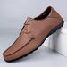 Unbeatable Quality Large Size Microfiber Lace Up Loafers, 2025 Spring/summer New Style, Fashionable Bean Shoes, Classic Men's Leather Shoes_vogvips.com