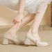 Mary Jane Women's Shoes 2026 New Spring Autumn Fashion Versatile French-style Medium Block Heel Shoes, Gentle And_vogvips.com