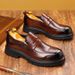 New Releases In December Casual Style Slip-On Loafers Men's Genuine Leather Business Thick-Soled Shoes Dropshipping Moccasins_vogvips.com