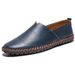 Casual Trendy Slip-On Low-Top Breathable Driving Men's Large Size Leather Shoes_vogvips.com