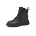 Martin Children's Winter New Versatile Slimming Leather Surface Waterproof Thick Sole With Plush Warm Cotton Boots_vogvips.com