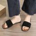 French Haute Couture Flat Bottomed Flip Flops Women To Wear In Summer. Instagram Sandals For Beach Women's Shoes_vogvips.com