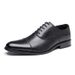 Euro Step Top Layer Cowhide Wooden Sole Business Formal British Style Three-Joint Genuine Leather Oxford Pointed Toe Men's Shoes_vogvips.com