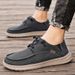 Men's plus-size loafers Fashion canvas flat casual shoes_vogvips.com