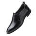Men's Formal Plaid Leather Shoes Wind Cover Feet Casual Men's Shoes Pointed Wedding Shoes Large Size Shoes_vogvips.com