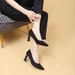 Spring Black High Interview Job Women's Vocational Students Etiquette Drs Thick Heels Commuting Temperament Single_vogvips.com