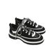 2026 Brand Genuine Leather C Small Fragrance Style Quilted Casual Sneakers For Women New Panda Color Block Thick Sole D_vogvips.com